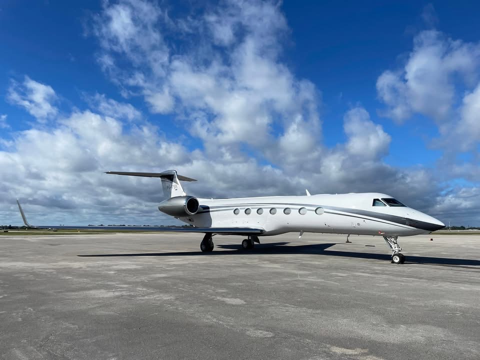 Gulfstream parked on the tarmac